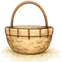 Woven basket of foraged treasures
